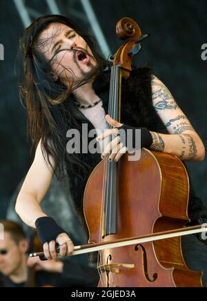 Apocalyptica played Saturday on Sweden Rock Festival 2008 in Solvesborg. Stock Photo