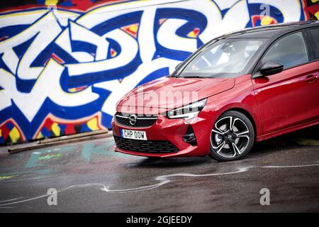 Opel Corsa GS Line 130. Car, exterior Photo: Pontus Lundahl / TT / code10050  Stock Photo