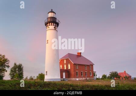 Au Sable Light Station, Pictured Rocks National Lakeshore, Michigan Stock Photo