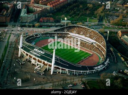 Ullevi An aerial view of the Ullevi Stadium, home of IFK Gothenberg Stock ...