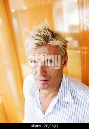 Swedish actor, director, model, and martial artist Dolph Lundgren. In 2010 he will be seen in the new action film 'The Expendables' where he once again will act against Sylvester Stallone who also directed the film. Stock Photo