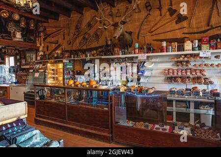 Baked goods on display at the Polebridge Mercantile in Polebridge, Montana, USA Stock Photo