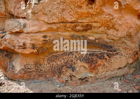 USA, Nevada, Hickison Petroglyphs Recreation Area and Interpretive Trail. Stock Photo