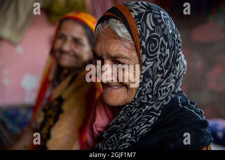 An elderly inhabitant at Old an Rehabilitation Center in Dhaka, Bangladesh. Stock Photo