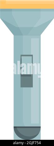 Camping flashlight icon cartoon vector. Travel tent. Summer trip Stock Vector