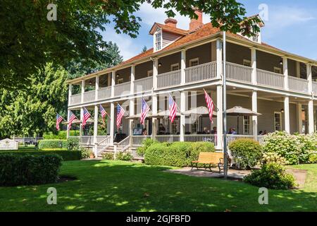 Fort Vancouver Officers Row Grant House built 1849 Stock Photo