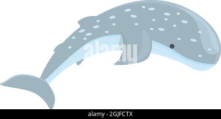 Long whale shark icon cartoon vector. Fish sea. Ocean animal Stock Vector