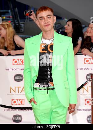 September 9, 2021, London, UK Olly Alexander arriving at the National