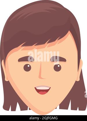 Kid articulation icon cartoon vector. Speech character. Lip sync Stock Vector