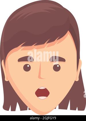 Language articulation icon cartoon vector. Mouth speech. Sync therapy Stock Vector