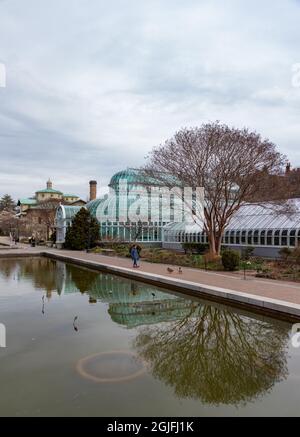 A picture of the Brooklyn Botanic Garden. Stock Photo