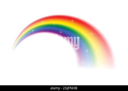Vector realistic Rainbow isolated on white background Stock Vector ...