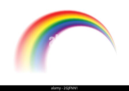 Realistic rainbow shape isolated on transparent background Stock Vector ...