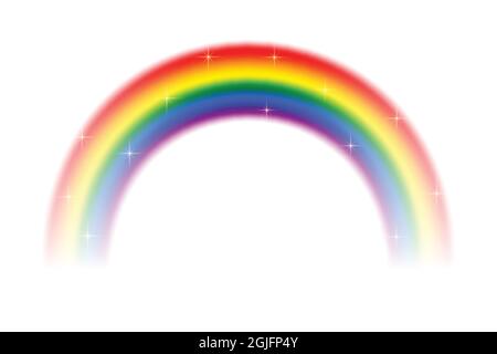 Vector realistic Rainbow isolated on white background. Stock Vector