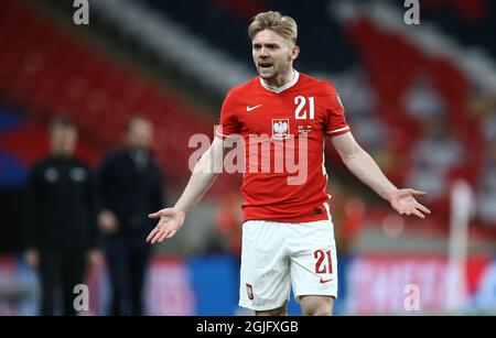 Kamil Jozwiak of Poland during England v Poland football match Stock Photo