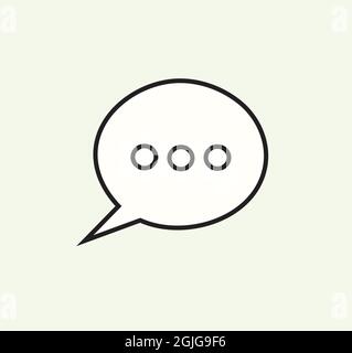 Isolated Thought Bubble Vector with Ellipsis Icons. Stock Vector