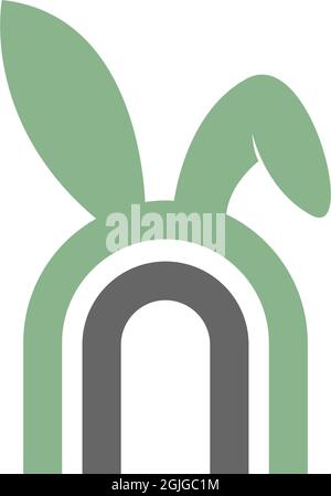 Rabbit logo icon design vector template illustration Stock Vector