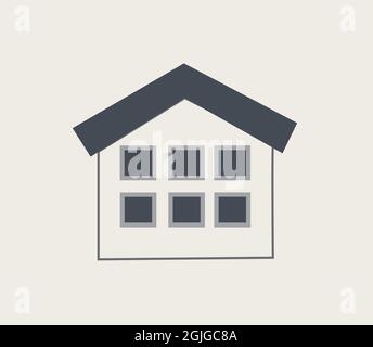Isolated Building Flat Design Icon. Vector Illustration. Stock Vector