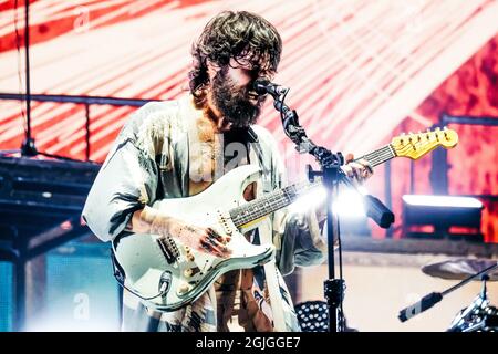 Glasgow, UK. 9th September 2021: Biffy Clyro perform at Glasgow Green on 9th September 2021. Image Credit: Thomas Jackson/Alamy Live News Stock Photo