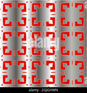 red pattern on a metal background. pattern for fabric, wallpaper, packaging. Decorative print. Stock Vector