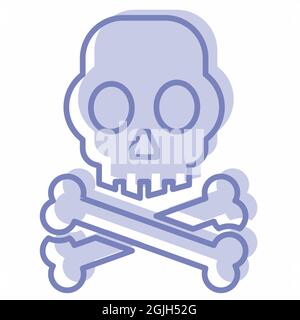 Icon Vector of Radiation - Two Tone Style - Simple illustration, Editable stroke, Design template vector, Good for prints, posters, advertisements, an Stock Vector