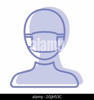 Icon Vector of Surgeon - Two Tone Style - Simple illustration, Editable stroke, Design template vector, Good for prints, posters, advertisements, anno Stock Vector