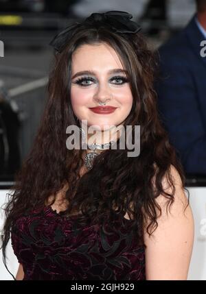 September 9, 2021, London, UK Mollie Gallagher arriving at the National Television Awards 2021, O2 Arena, London. Credit: Doug Peters/EMPICS/Alamy Live News Stock Photo