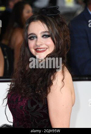 September 9, 2021, London, UK Mollie Gallagher arriving at the National Television Awards 2021, O2 Arena, London. Credit: Doug Peters/EMPICS/Alamy Live News Stock Photo