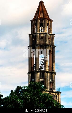 Tower Mirador de La Loma del Puerto, Valle de los Ingenios, Trinidad, Cuba Stock Photo
