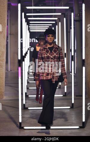 Model walks on the runway during the Fenty X Puma Rihanna Fashion