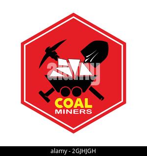 logo design for mining purposes Stock Vector