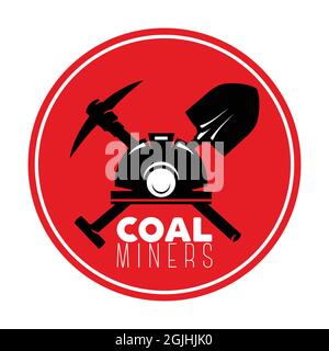 logo design for mining purposes Stock Vector