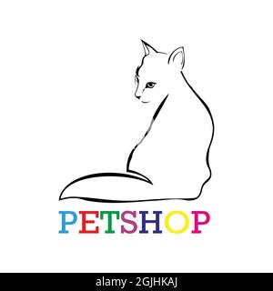Cats are cute pets that many like Stock Vector
