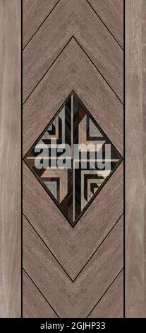 Printable wooden modern laminate door skin design and background wall paper Stock Photo