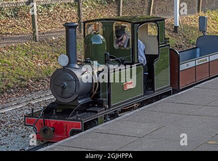 Moors Valley railway narrow gauge miniature railway 2018 Locomotive Jason Stock Photo