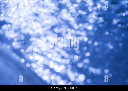 Blue water bokeh background Stock Photo