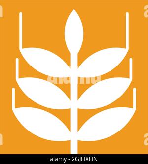 Agriculture wheat leaf icon logo design inspiration vector template Stock Vector