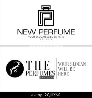 Cosmetics beauty perfumes logo design Stock Vector