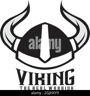 Viking helmet icon logo design vector illustration template Stock Vector