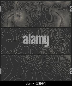 Grey contours vector topography. Geographic mountain topography vector illustration. Topographic pattern texture. Map on land vector terrain Stock Vector