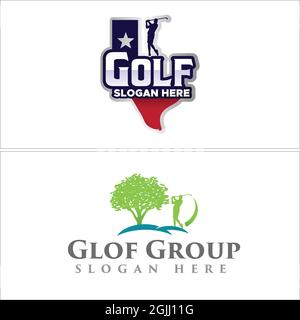 Sport golf Competition logo design Stock Vector