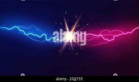Lightning collision vector Stock Vector