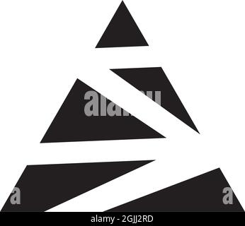 Triangle icon logo design inspiration vector template Stock Vector