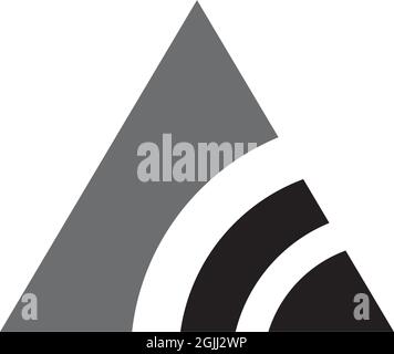 Triangle icon logo design inspiration vector template Stock Vector