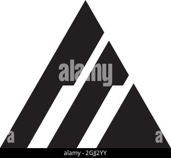 Triangle icon logo design inspiration vector template Stock Vector