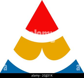 Triangle icon logo design inspiration vector template Stock Vector