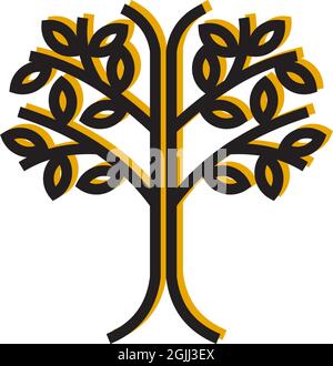 Tree logo icon design inspiration vector template Stock Vector