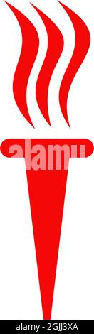Torch logo design vector illustration template Stock Vector