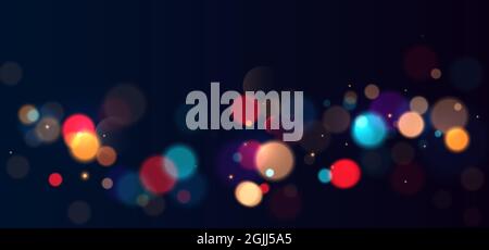 Colorful bokeh lights background. Blurred circle shapes. Vector ...