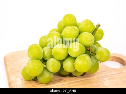 Shine Muscat Grape isolated on white background. Stock Photo